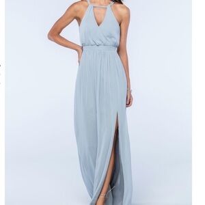 Watters French Blue Bridesmaid Dress